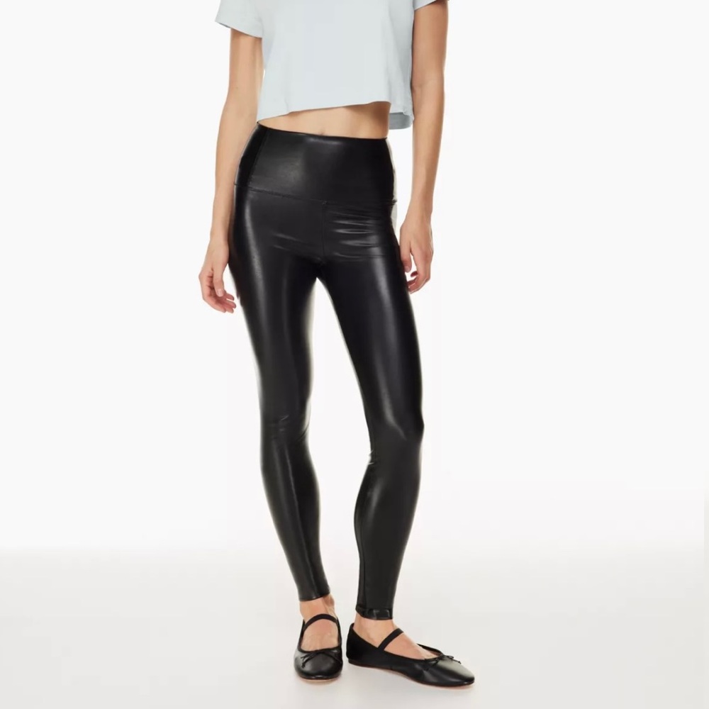 Aritzia Daria Black Leather Leggings